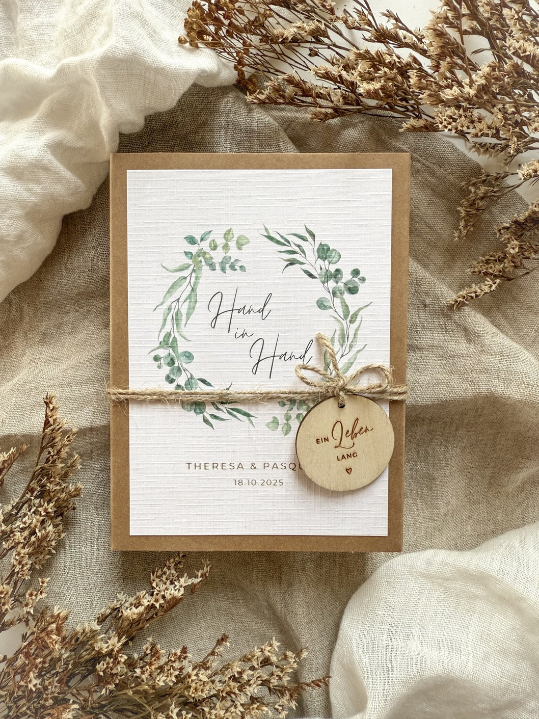 Personalisiertes Geldgeschenk zur Hochzeit | Hand in Hand