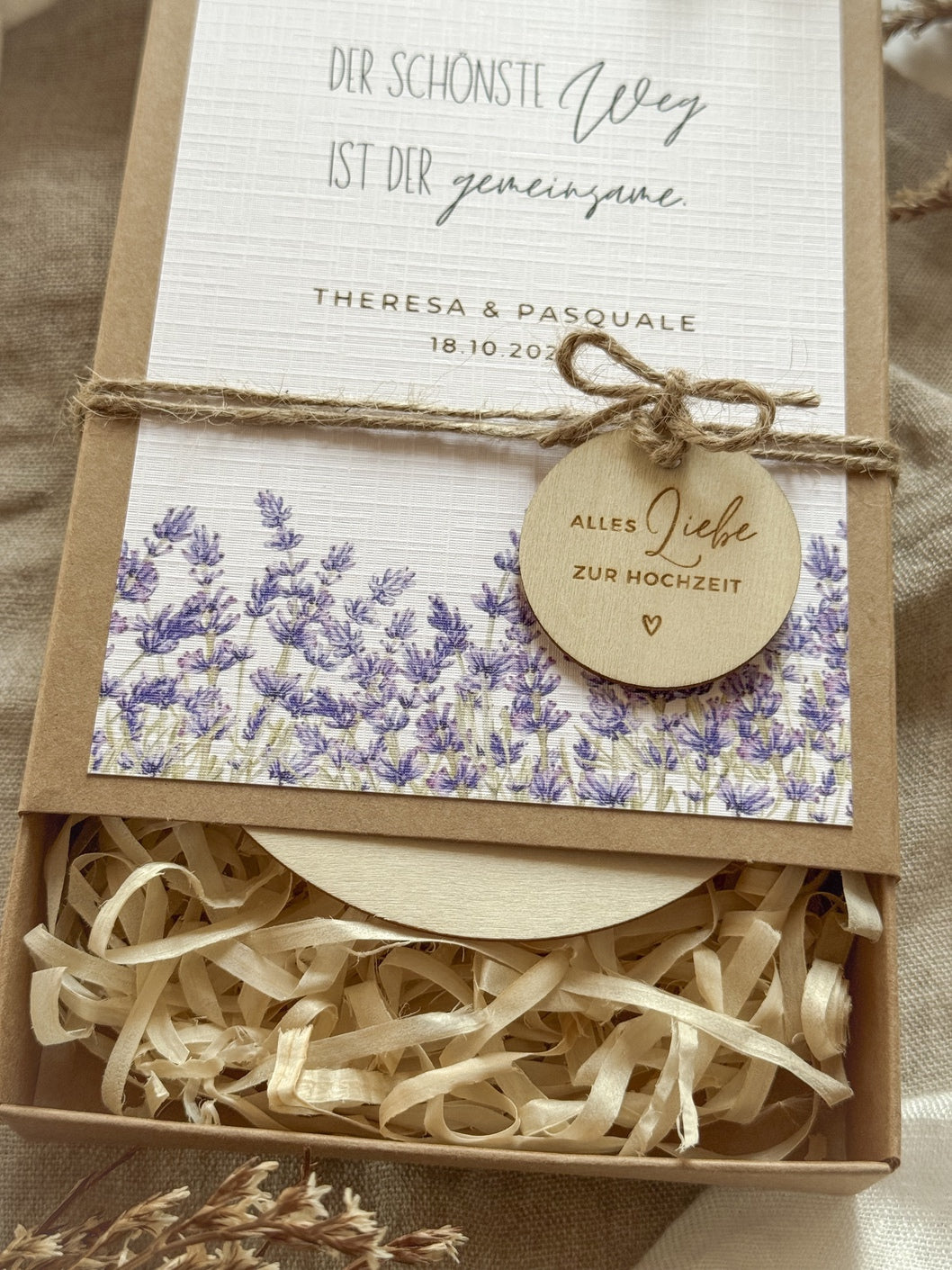 Personalisiertes Geldgeschenk zur Hochzeit | Lavendel