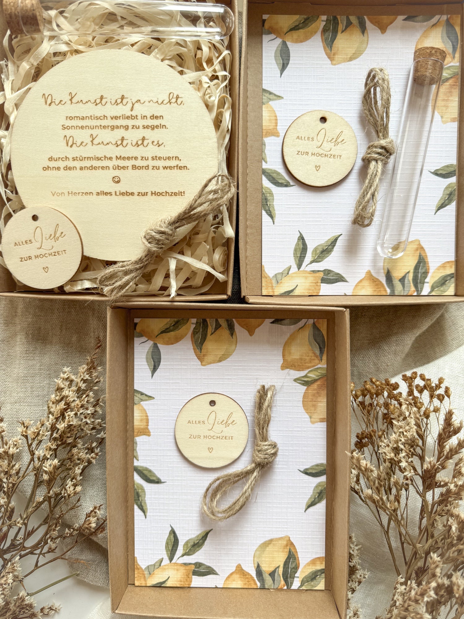 Personalisiertes Geldgeschenk zur Hochzeit | Zitronen-Motiv