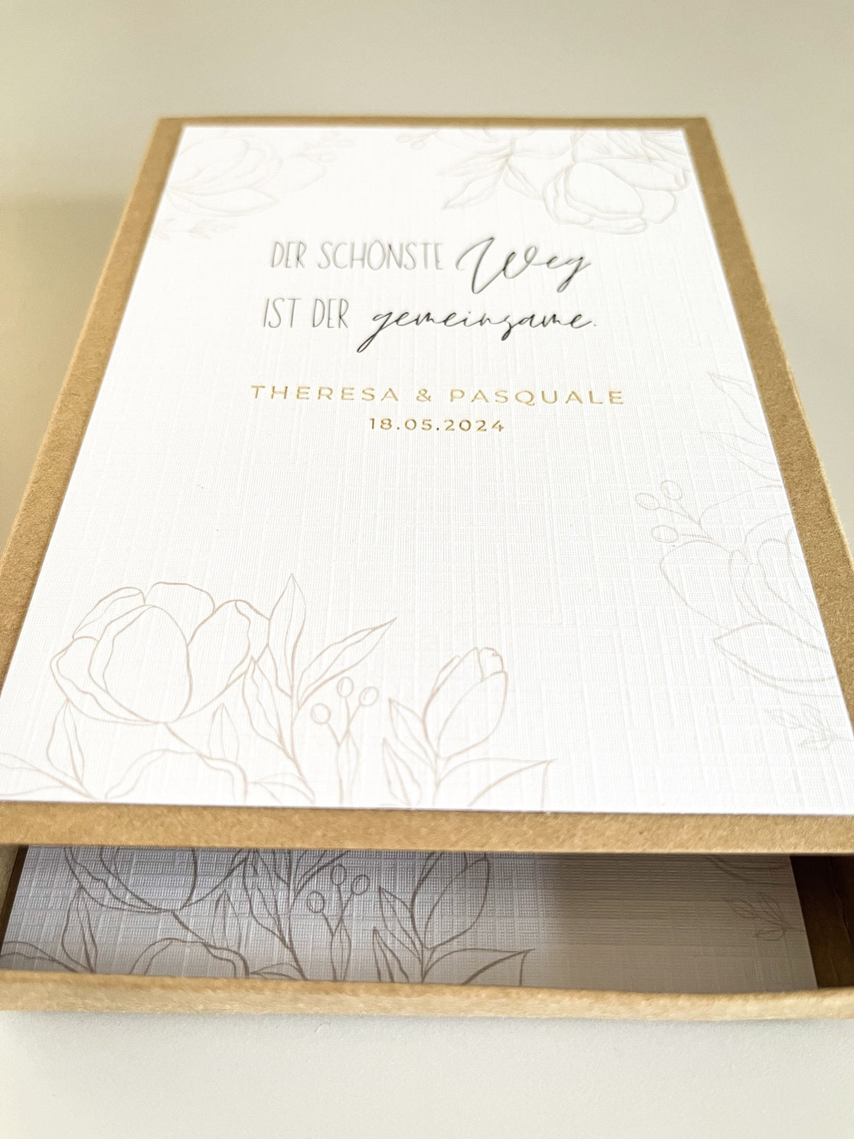 Personalisiertes Geldgeschenk zur Hochzeit | Blumenumrisse