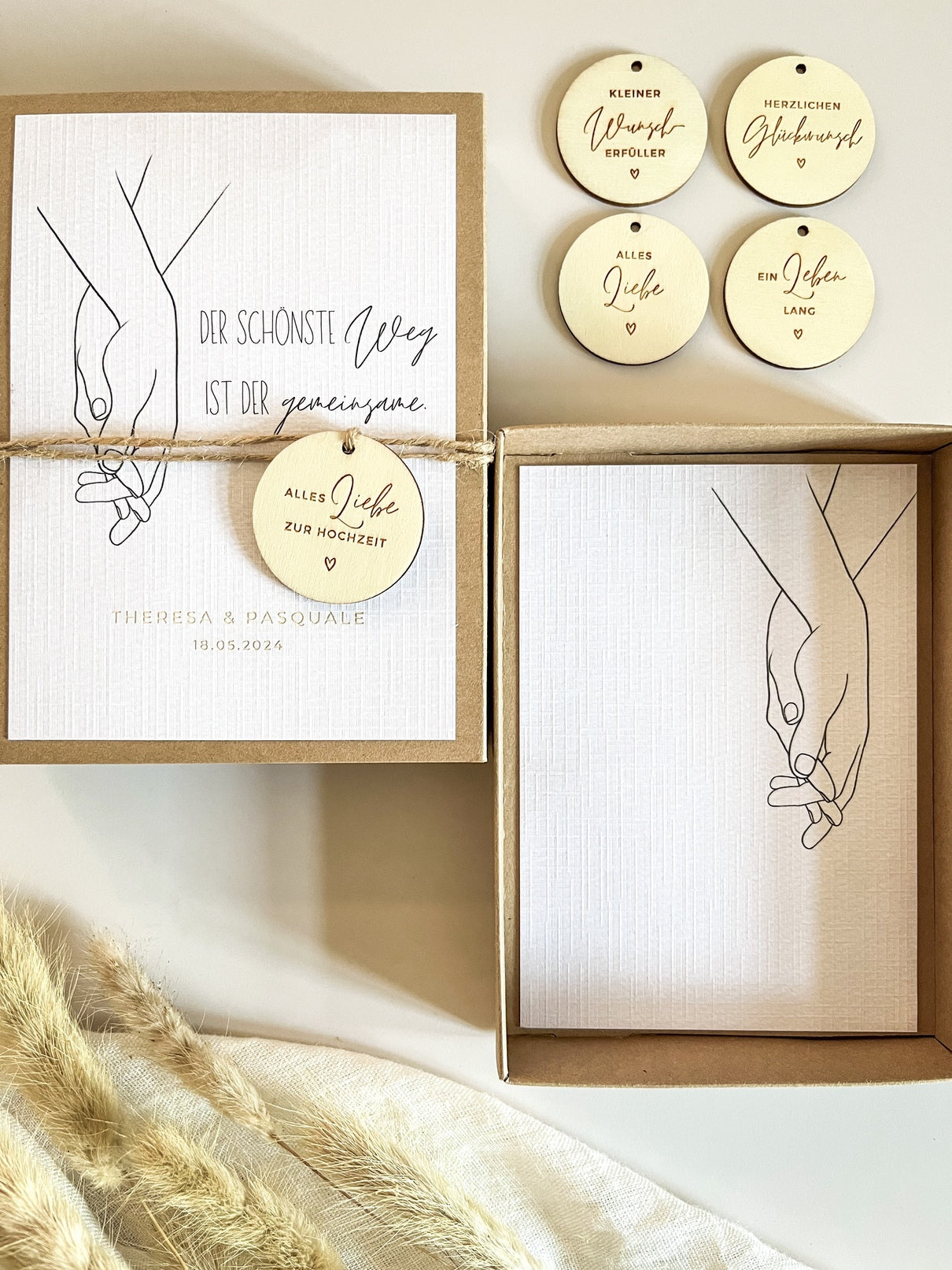 Personalisiertes Geldgeschenk zur Hochzeit | Minimalistisch | Gemeinsamer Weg