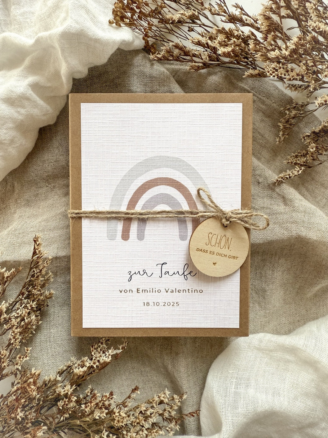 Personalisiertes Geldgeschenk zur Taufe | Regenbogen