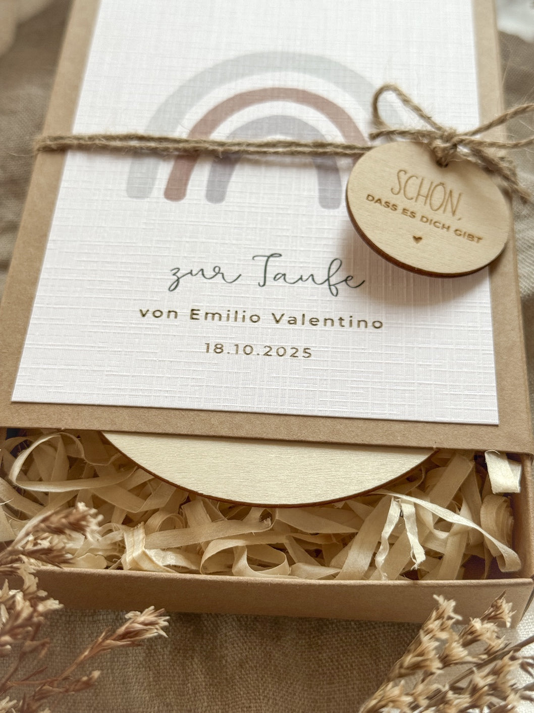 Personalisiertes Geldgeschenk zur Taufe | Regenbogen