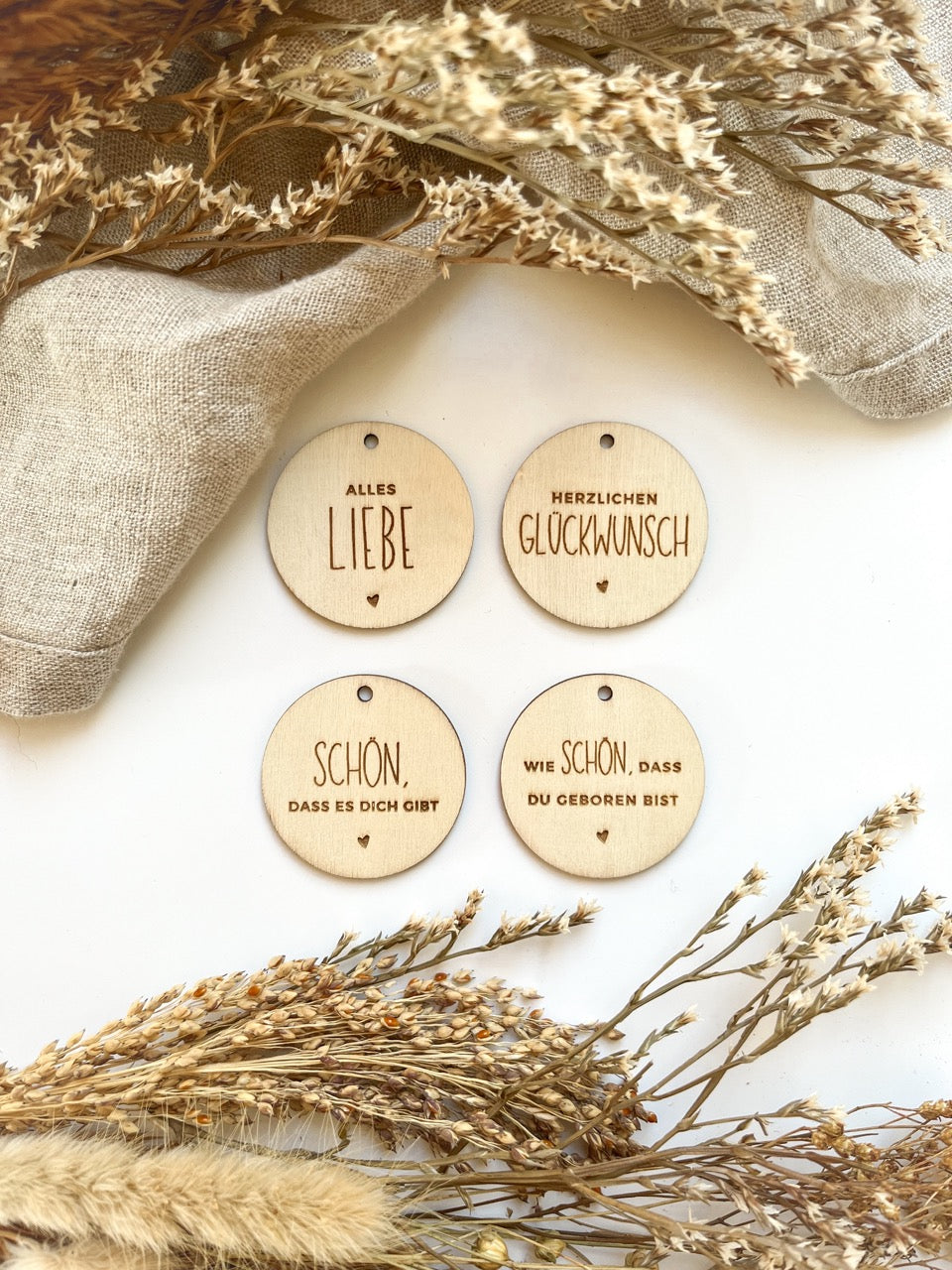 Personalisiertes Geldgeschenk aus Holz zur Taufe | Blumenwiese