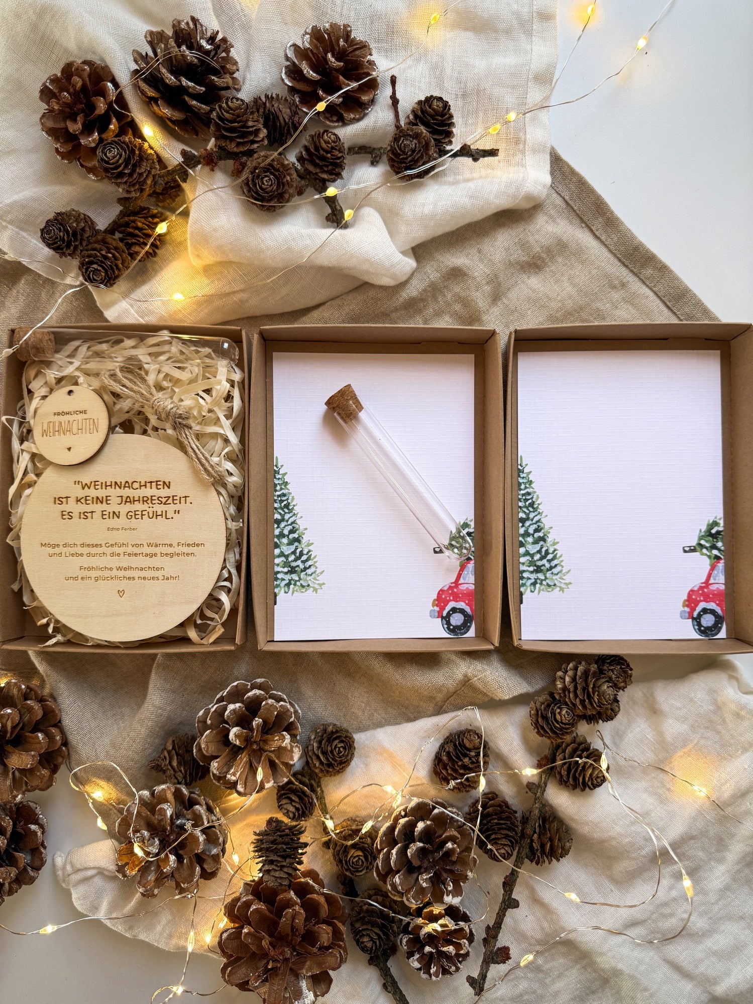 Personalisiertes Geldgeschenk zu Weihnachten | Auto mit Tanne