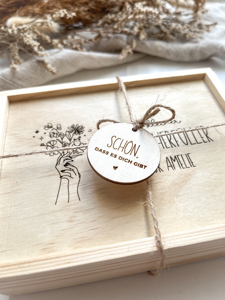 Personalisiertes Geldgeschenk zum Geburtstag aus Holz | Geschenk für die beste Freundin