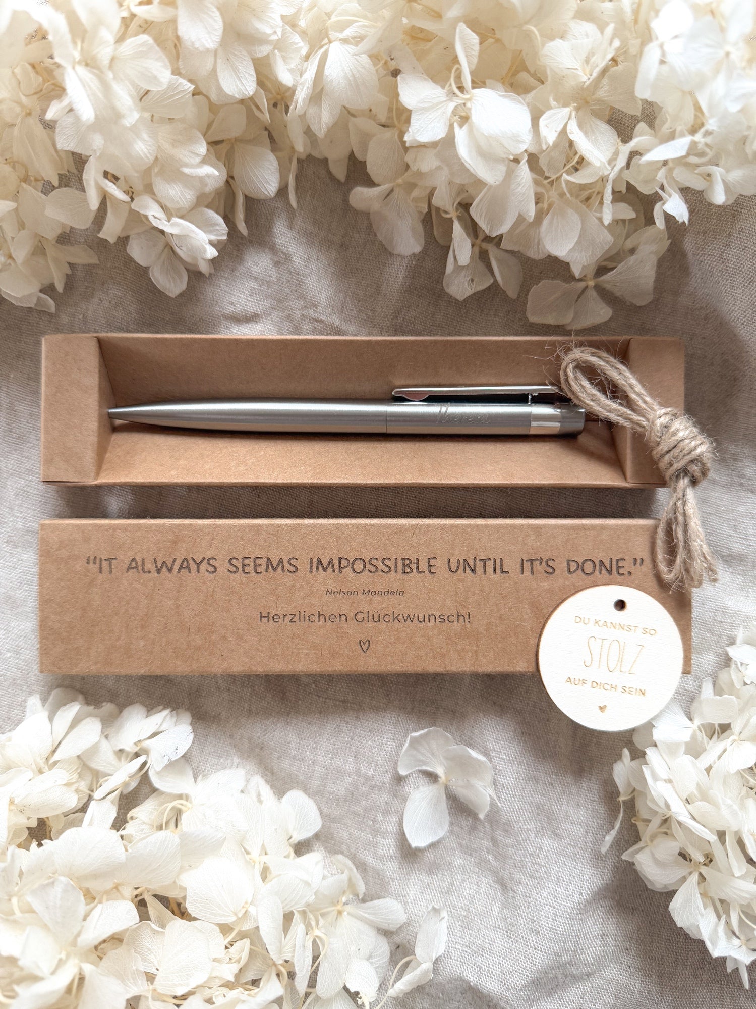 Personalisierter Kugelschreiber zum Abschluss mit Geschenkbox | It always seems