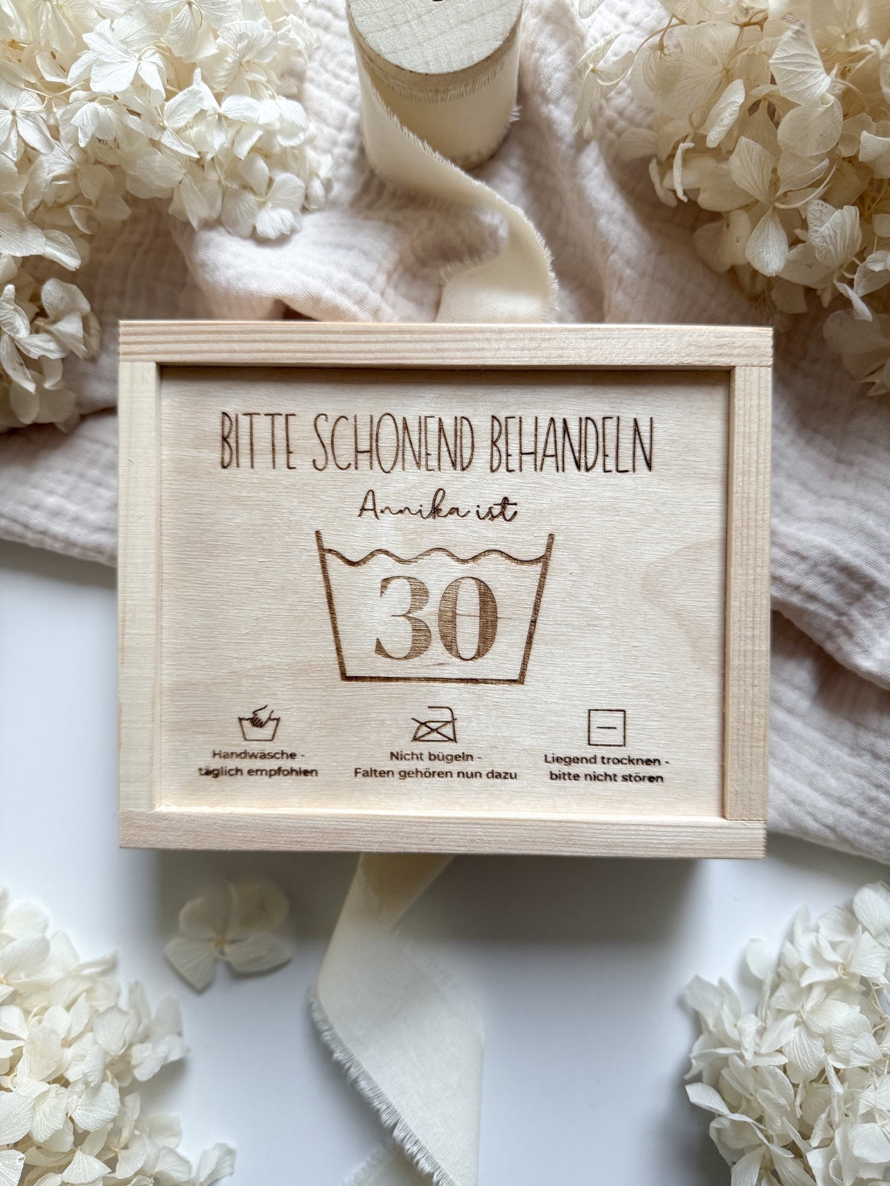 Personalisiertes Geldgeschenk zum 30. Geburtstag aus Holz