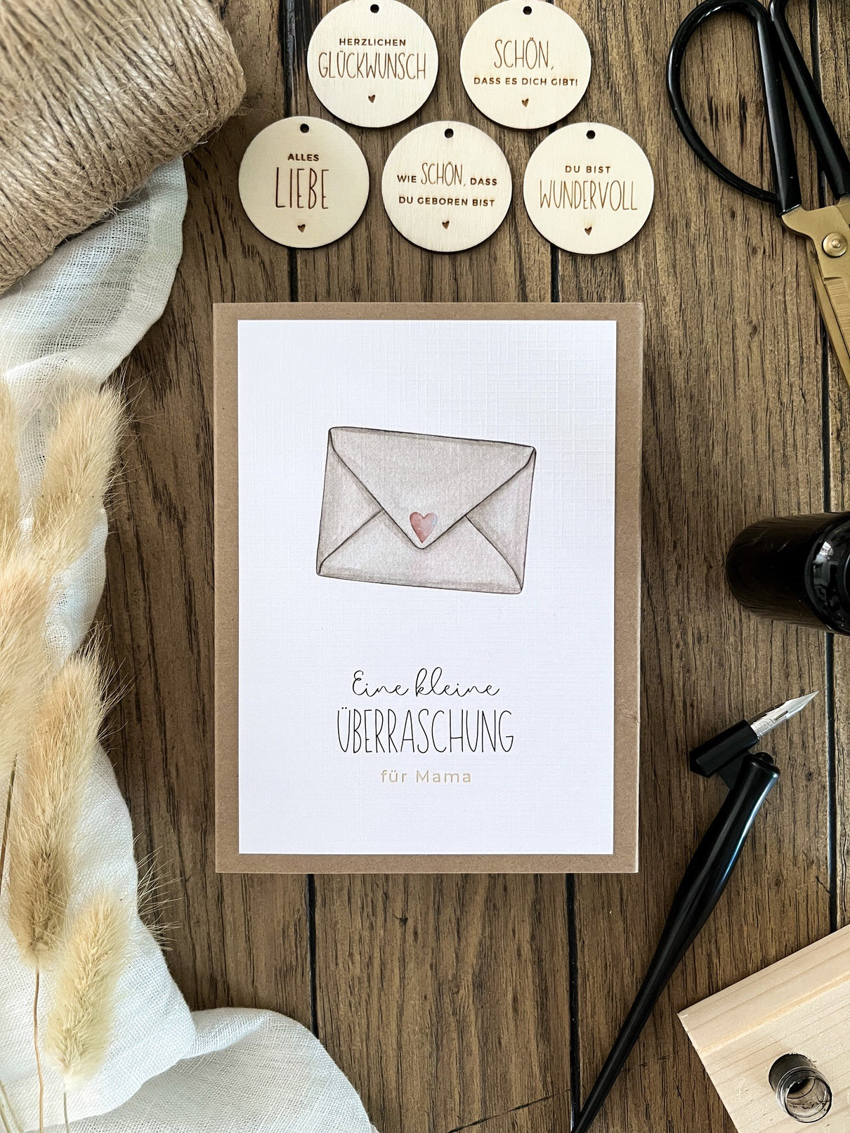 Geschenkschachtel mit Holzkarte | Gemeinsame Zeit verschenken