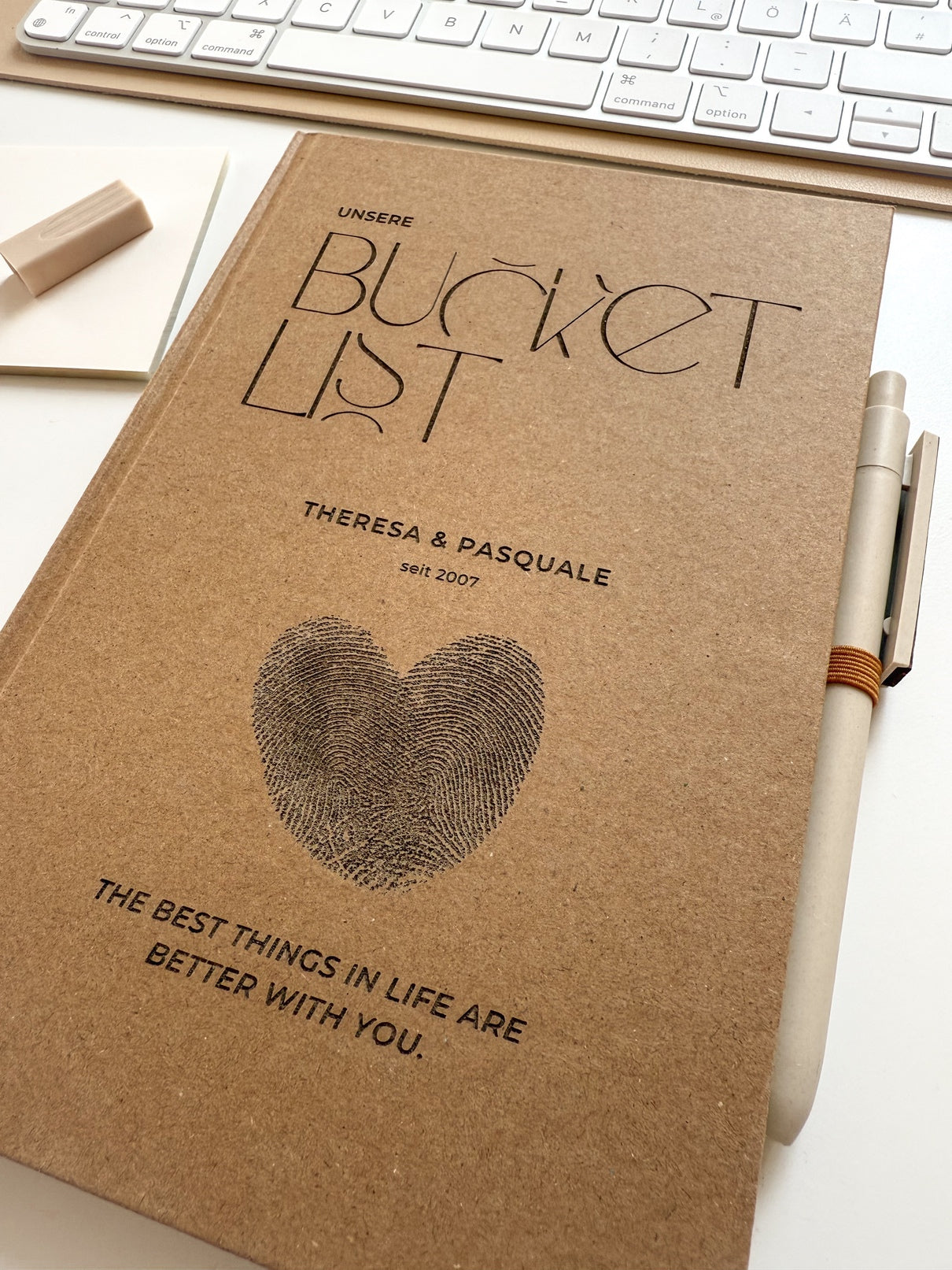 Personalisiertes Bucket-List-Notizbuch (A5) zur Hochzeit | Geschenk für Paare