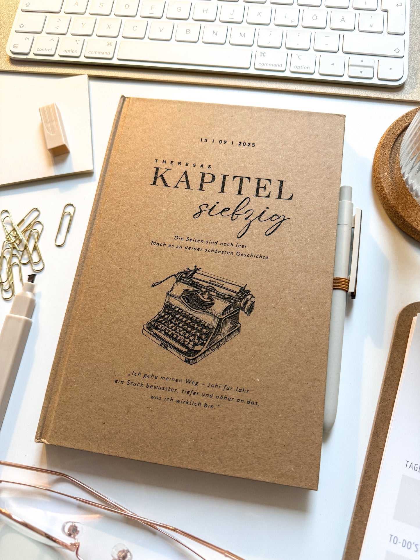 Personalisiertes Notizbuch (A5) zum 70. Geburtstag | Geldgeschenk 70. Geburtstag