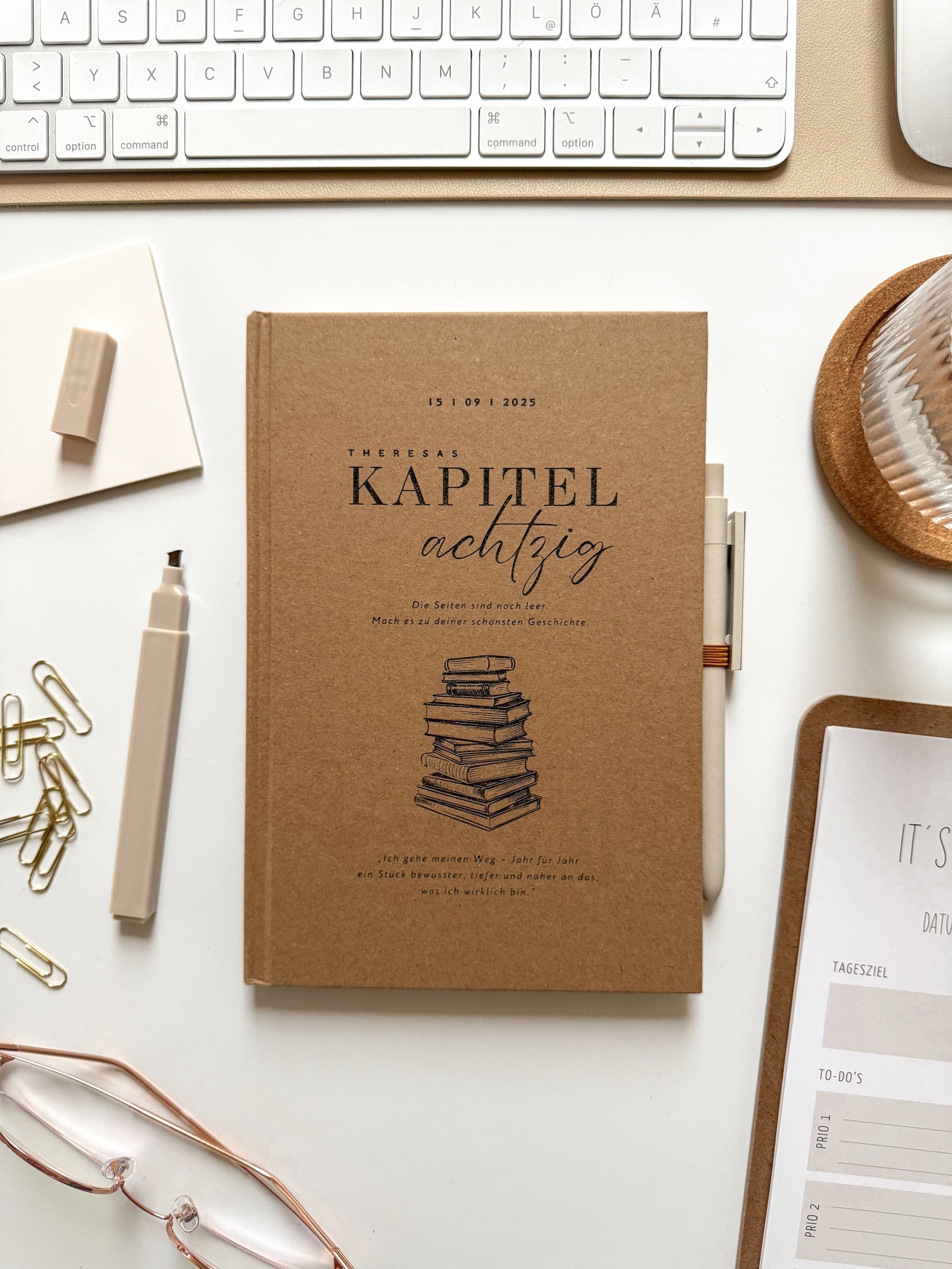 Personalisiertes Notizbuch (A5) zum 80. Geburtstag | Geldgeschenk 80. Geburtstag