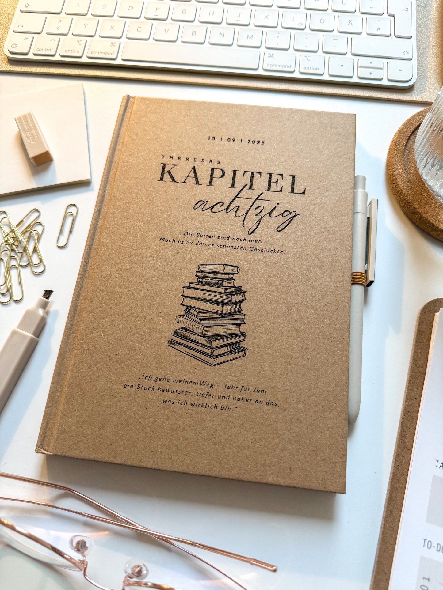 Personalisiertes Notizbuch (A5) zum 80. Geburtstag | Geldgeschenk 80. Geburtstag