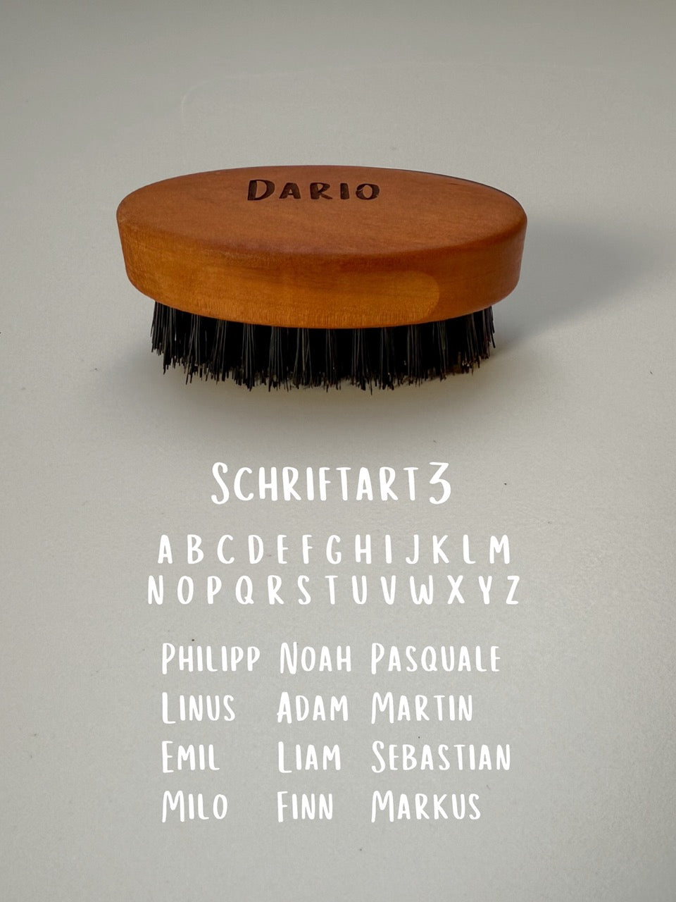 Personalisierte Bart Geschenkbox mit gravierter Bartbürste & Proraso Bartöl | Bartpflegeset