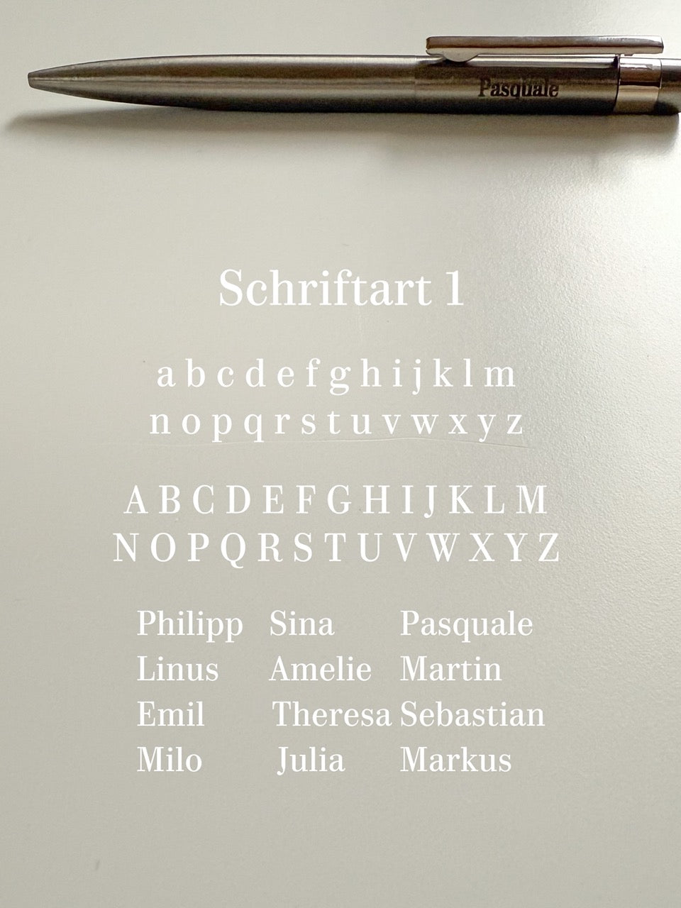 Personalisierter Kugelschreiber aus Edelstahl mit Gravur & Geschenkbox zu Weihnachten | Definition Weihnachten