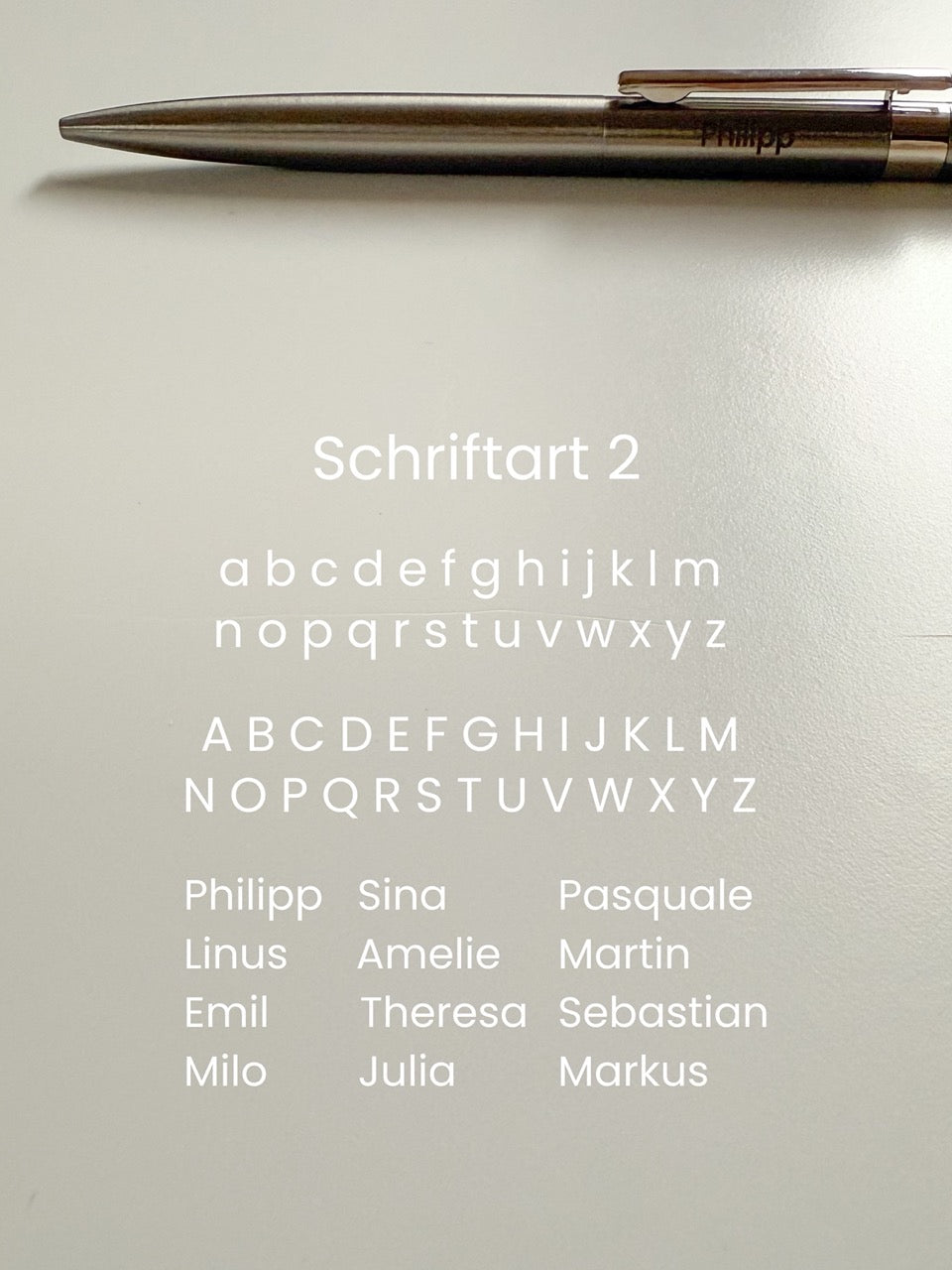 Personalisierter Kugelschreiber aus Edelstahl mit Gravur & Geschenkbox zu Weihnachten | Definition Weihnachten