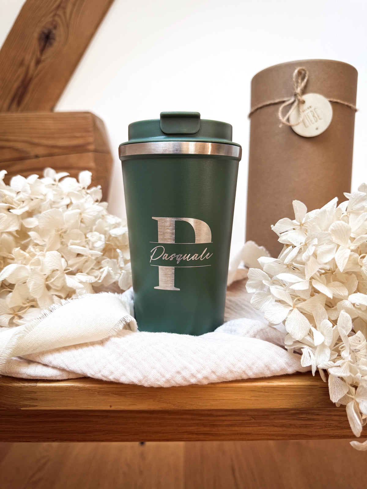 Personalisierter Thermobecher mit Namen | Initiale
