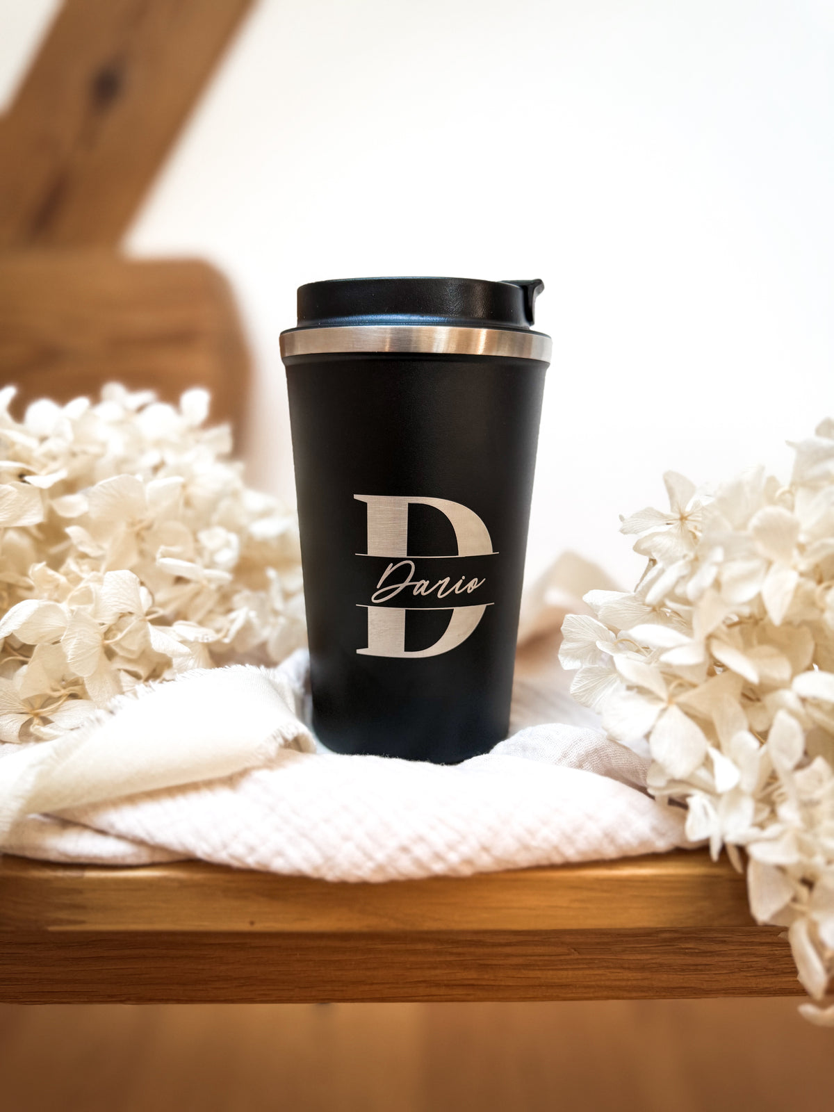Personalisierter Thermobecher mit Namen | Initiale