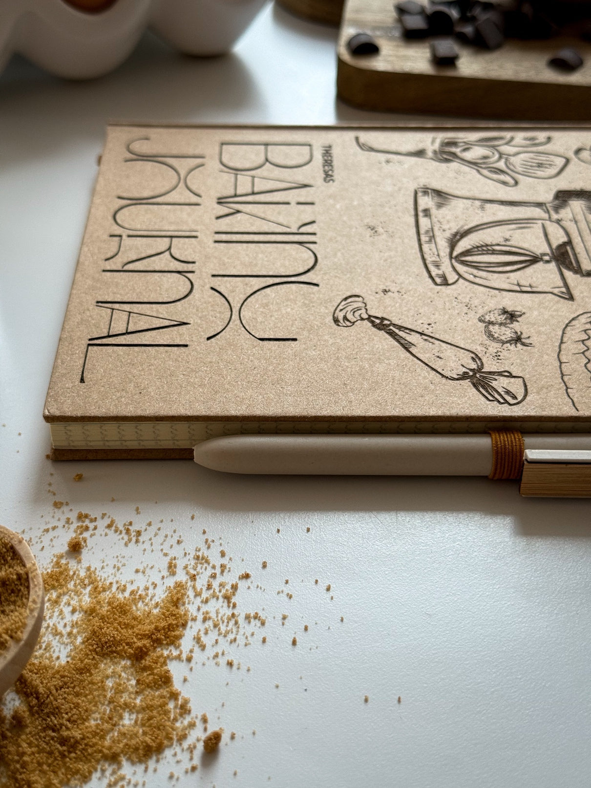 Personalisiertes Backrezept-Notizbuch (A5) | Rezeptbuch mit Gravur & Stift