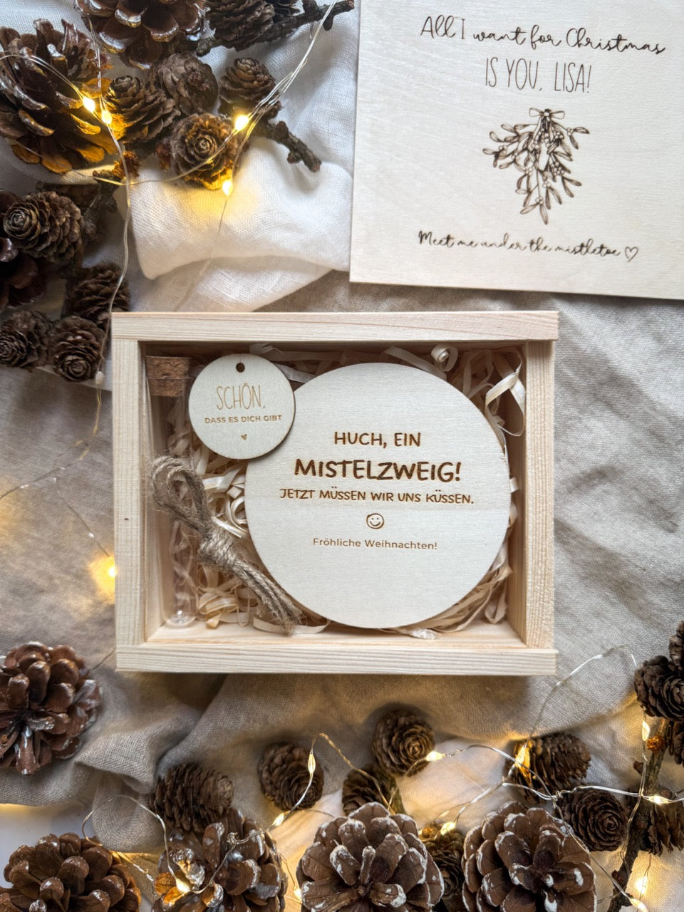 Personalisiertes Geldgeschenk zu Weihnachten aus Holz | All I want for Christmas is You