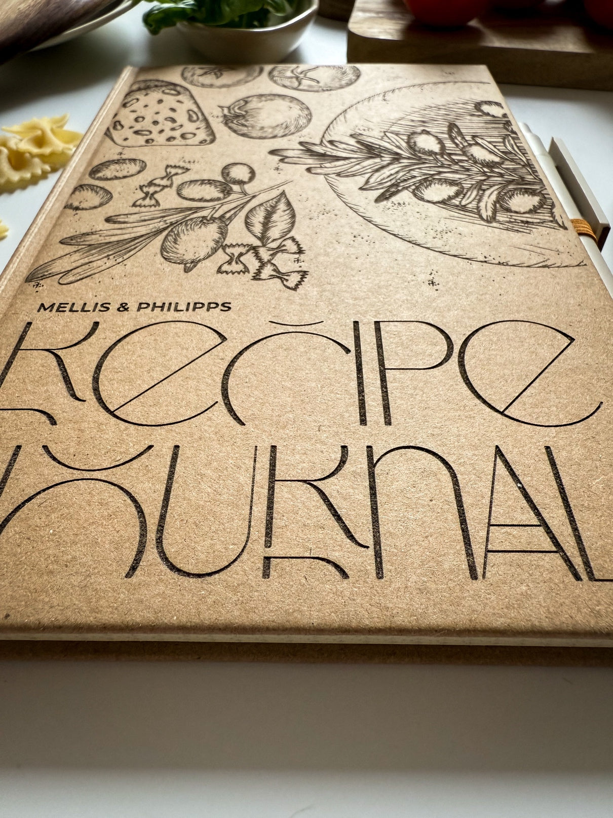 Personalisiertes Kochrezept-Notizbuch (A5) | Rezeptjournal mit Gravur & Stift