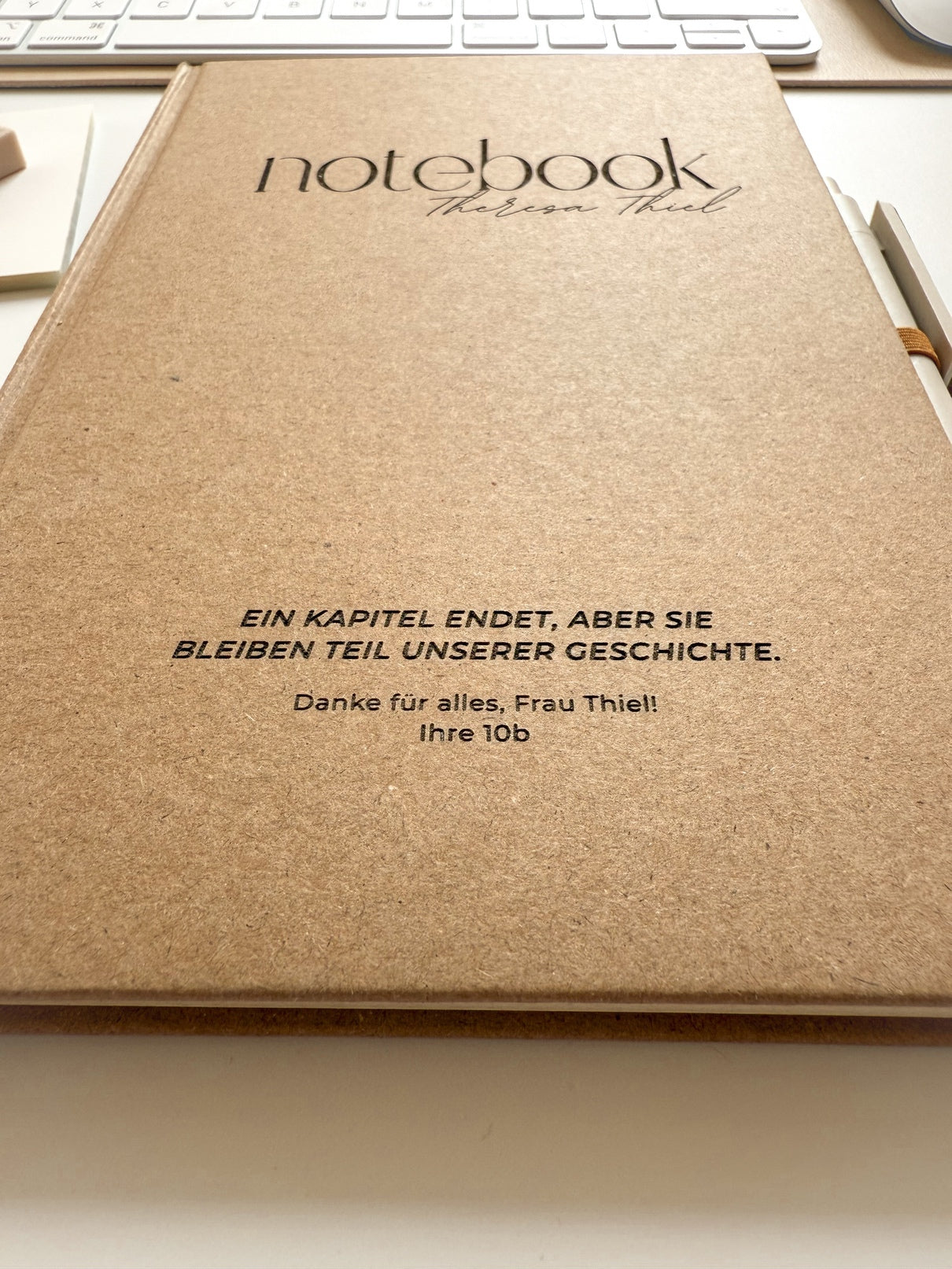 Personalisiertes Notizbuch für Lehrer zum Abschied | Notebook (A5) mit Gravur und Stift