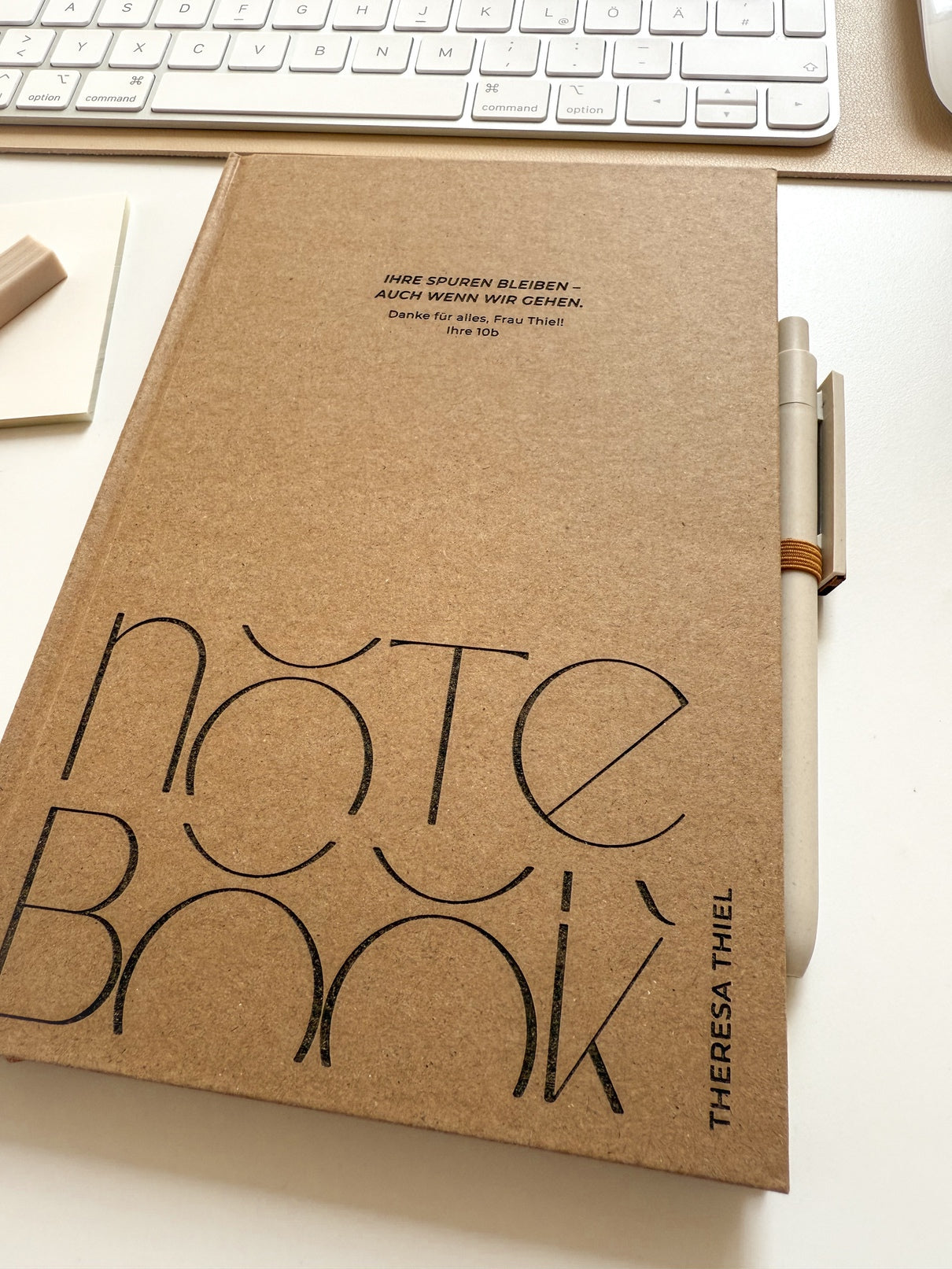 Personalisiertes Notizbuch für Lehrer zum Abschied | Notizbuch (A5) mit Gravur und Stift