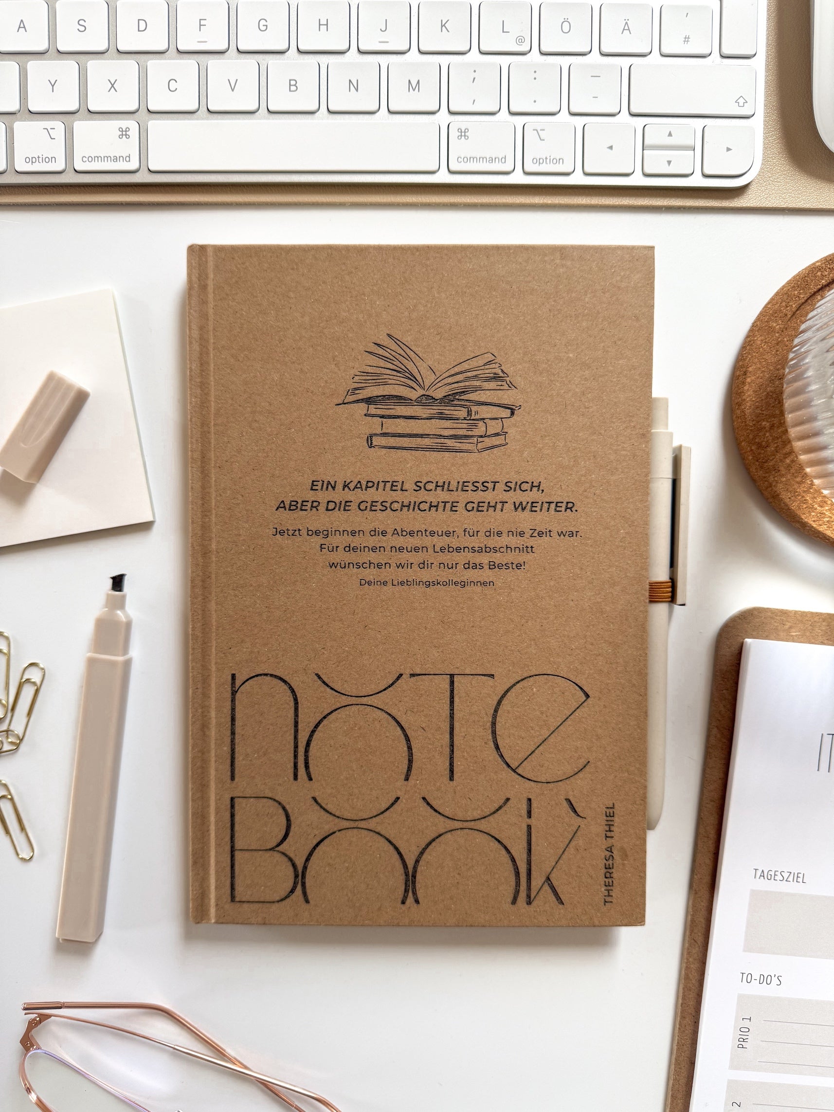 Personalisiertes Notizbuch zum Ruhestand | Notizbuch (A5) mit Gravur und Stift