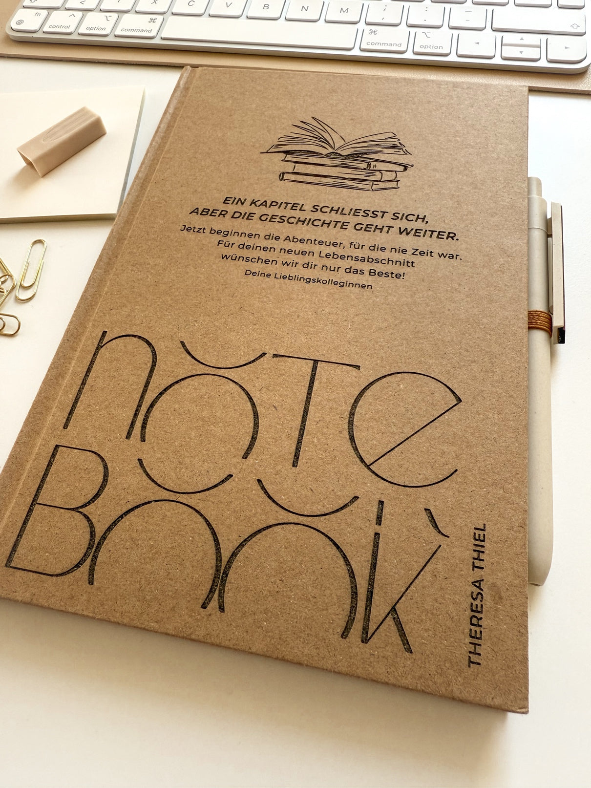 Personalisiertes Notizbuch zum Ruhestand | Notizbuch (A5) mit Gravur und Stift