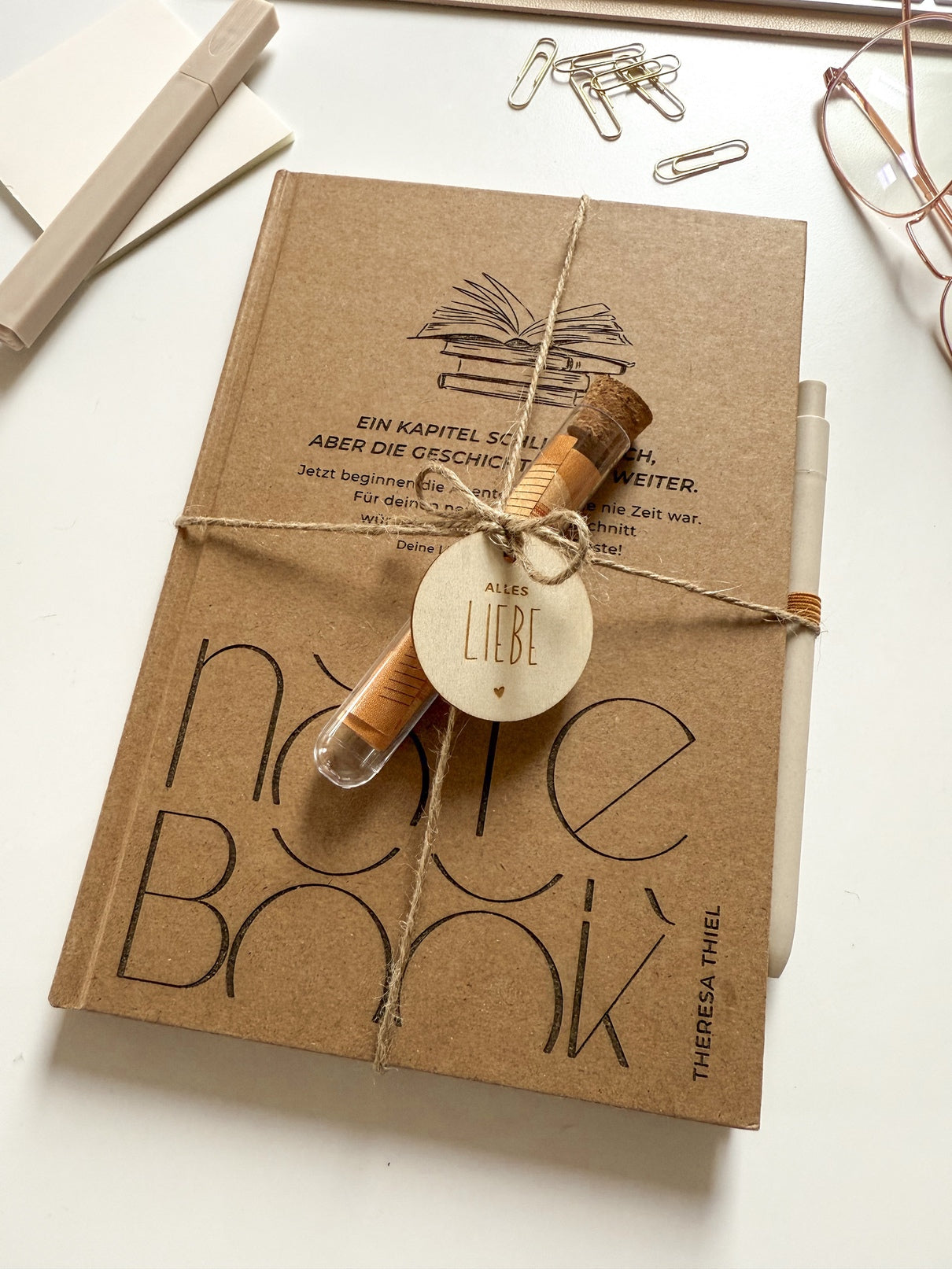 Personalisiertes Notizbuch zum Ruhestand | Notizbuch (A5) mit Gravur und Stift