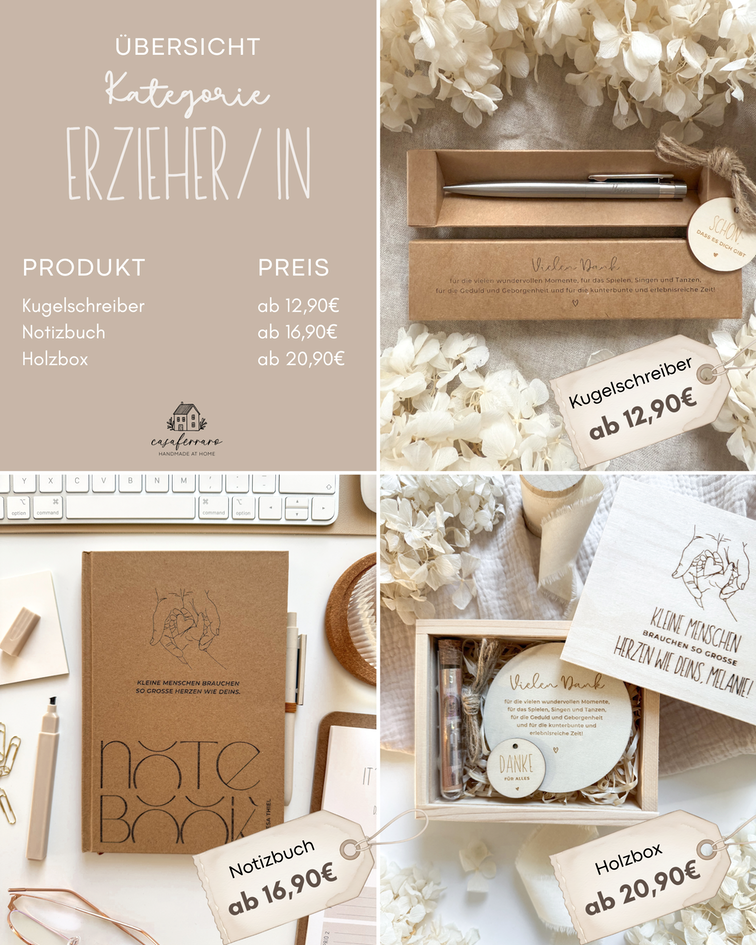 Kreatives Abschiedsgeschenk für Erzieherin aus Holz | Geschenk Kita & Kindergarten