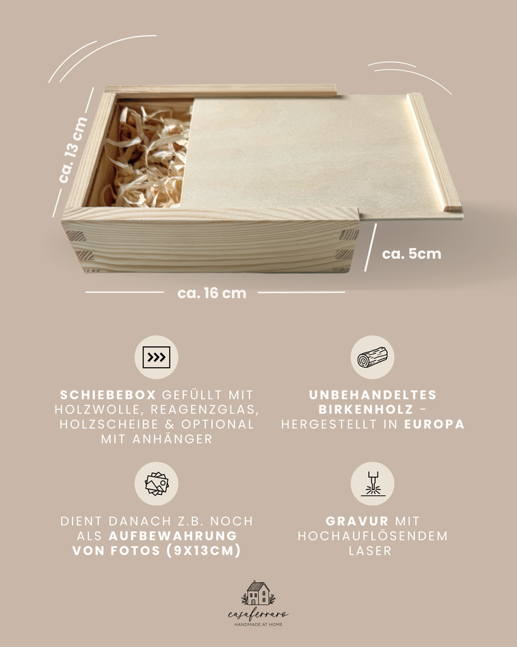 Personalisiertes Geldgeschenk zu Weihnachten aus Holz | Tannenbäume