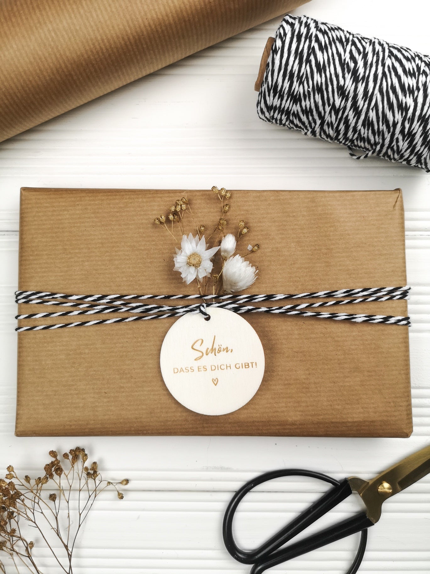 Geschenkanhänger | Holzanhänger 5er-Set mit verschiedenen Motiven