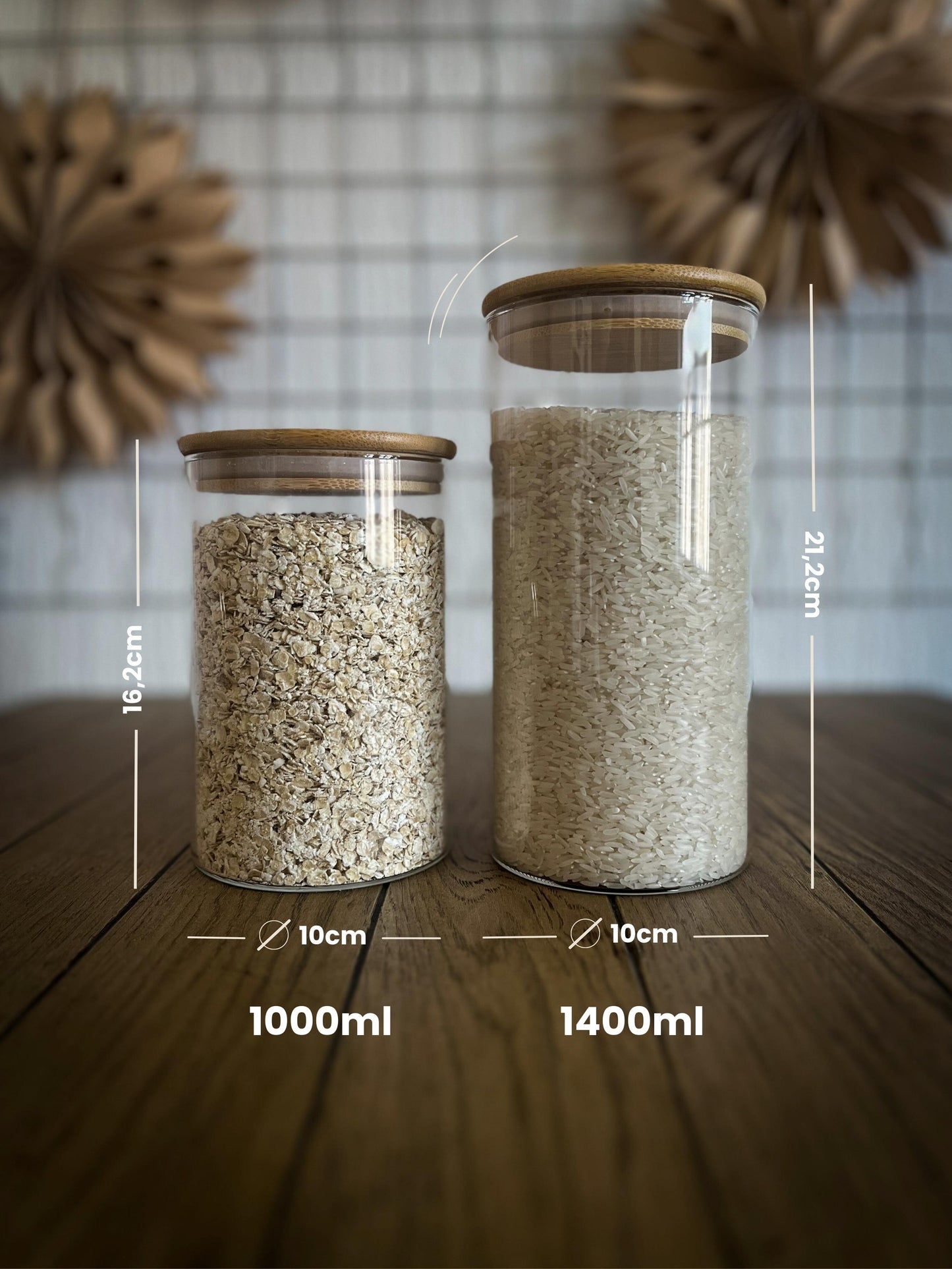 Vorratsglas mit Holzdeckel graviert | Kann Spuren von Hygge enthalten